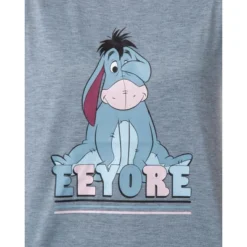 Disney Winnie-the-Pooh Women's Eeyore Character Jogger Sleep Pajama Set Grey