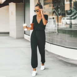 Women's Short Sleeve Wrap Loose Long Romper Jumpsuit - Cupshe -Best Clothing Store GUEST 36be5e70 0cde 4ad2 b734 cfa38d59699e