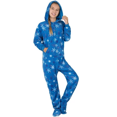 Footed Pajamas - Its A Snow Day Kids Hoodie Fleece Onesie 4 Footed Pajamas - Its A Snow Day Kids Hoodie Fleece Onesie - Image 2