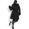 Women's Plus Size Make Me Blush Coat - Black | CITY CHIC