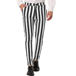Lars Amadeus Men's Striped Casual Color Block Pants -Best Clothing Store GUEST 375b03d1 f571 428d a860 387e703cce79