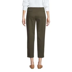 Lands' End Women's Mid Rise Pull On Knockabout Chino Crop Pants
