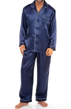 Men's Classic Satin Pajamas Lounge Set, Long Sleeve Top And Pants With Pockets, Silk Like PJs With Matching Sleep Mask 18 Men's Classic Satin Pajamas Lounge Set, Long Sleeve Top And Pants With Pockets, Silk Like PJs With Matching Sleep Mask -Best Clothing Store GUEST 37aa50e1 fecf 4d12 905b 7d71139d0122
