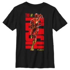 DC COMICS Boy's The Flash Bold Red Logo Superhero T-Shirt -Best Clothing Store GUEST 3803674a f959 4096 a5ae d44a51453fd4