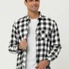 Lars Amadeus Men's Casual Long Sleeve Button Down Plaid Checked Dress Shirts -Best Clothing Store GUEST 3929af68 f76f 4827 8ffc 7f394cfc07b7