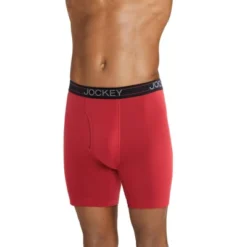 Jockey Men's Lightweight Cotton Blend 7" Long Leg Boxer Brief -