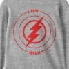 The Flash Movie Past To Future Circle Graphic Crew Neck Long Sleeve Athletic Heather Youth Tee -Best Clothing Store GUEST 39bf4c63 2a62 440d ba64 715e241e4f7e