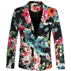 Lars Amadeus Men's Prom Floral Slim Fit One Button Lightweight Prom Suit Blazer Jacket -Best Clothing Store GUEST 3a964198 cbc8 4fb7 af78 5f7a26364404