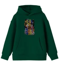 Five Nights At Freddy's Character Group Art Boy's Forest Green Sweatshirt -Best Clothing Store GUEST 3b34ba42 395e 4763 8362 0591981c85d2