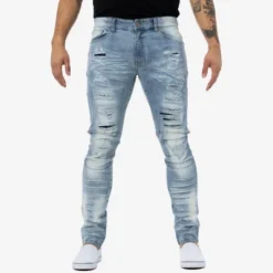 RAW X Men's Fashion Rip Destroyed Distressed Washed Denim Jean Pant -Best Clothing Store GUEST 3b458191 ceec 405a bd90 1369de12270c