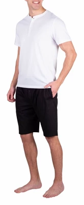 SLEEPHERO Men's Short Sleeve Henley Short Pajama Set 8 SLEEPHERO Men's Short Sleeve Henley Short Pajama Set - Image 6
