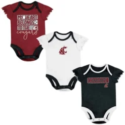 NCAA Washington State Cougars Infant Girls' 3pk Bodysuit Set -Best Clothing Store GUEST 3cb91e52 e13a 4a94 a71b 1211271585cc