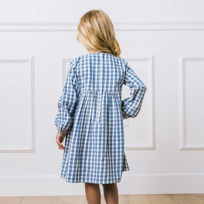 Hope & Henry Girls' Long Sleeve Calvary Twill Smocked Front Dress, Kids 8 Hope & Henry Girls' Long Sleeve Calvary Twill Smocked Front Dress, Kids - Image 6