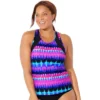 Swimsuits For All Women’s Plus Size Chlorine Resistant High Neck Racerback Tankini Top -Best Clothing Store GUEST 3e753f01 0740 40a2 846a e0efeea579a9