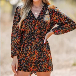 Women's Belted Ditsy Floral Print Romper - Cupshe -Best Clothing Store GUEST 3ed6ac1e 23e9 49fd bb0d e6f0b760e9f4