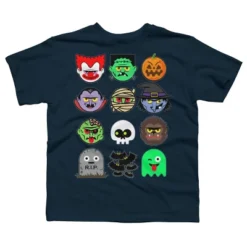 Boy's Design By Humans MONSTER FACES Halloween Emoji Shirt Skeleton Dracula Costume By Vomaria T-Shirt -Best Clothing Store GUEST 3f6c2fc7 110b 4289 8882 4fa4dde902d8