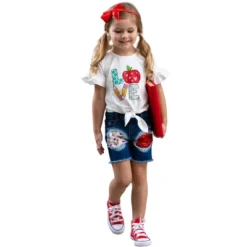 Girls Love To Learn Patched Denim Shorts Set - Mia Belle Girls -Best Clothing Store GUEST 3f8883c4 ec8e 40c6 8e28 24b286b072f8