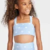 Girls' Polka Dots One Piece Swimwear Set - Cat & Jack™ Light Blue