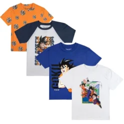 Dragon Ball Z Characters Crew Neck Short Sleeve 4pk Boy's Tees -Best Clothing Store GUEST 416d39f6 6b2d 4655 aef6 e8e5b368a690