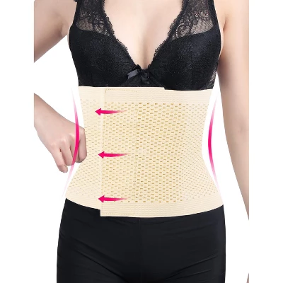 Unique Bargains Mesh Breathable Postpartum Belly Abdominal Shaping Belt Waist Wrapping Shaper Cincher Corset Shapewear Beige L 3 Unique Bargains Mesh Breathable Postpartum Belly Abdominal Shaping Belt Waist Wrapping Shaper Cincher Corset Shapewear Beige L
