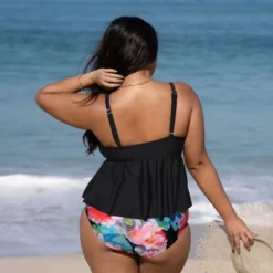 Women's Plus Size Flutter High Waist Tankini Set - Cupshe -Best Clothing Store GUEST 42ac8895 b965 45f8 85da 2a3dff99222a