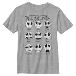 Boy's The Nightmare Before Christmas Emotions Of Jack Skellington T-Shirt -Best Clothing Store GUEST 42d28077 abe2 4b60 867c 82c7cd8ddf29