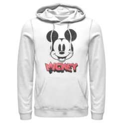 Men's Mickey & Friends Mickey Mouse Retro Headshot Pull Over Hoodie -Best Clothing Store GUEST 42f6e867 5327 427a 91f2 adacfc993c58