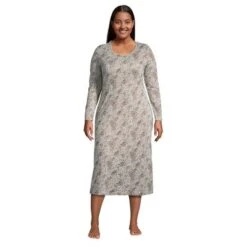 Lands' End Women's Supima Cotton Long Sleeve Midcalf Nightgown -Best Clothing Store GUEST 43cf7a08 cdd9 4337 93bb c8d7e6c8b581