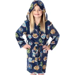 Beyblade Burst Boys' Spinner Tops Graphic Fleece Plush Hooded Robe Bathrobe Blue -Best Clothing Store GUEST 43cfac7e e781 4696 b444 4961b581580f