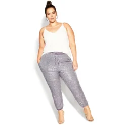 Women's Plus Size Let's Party Pant - Metal | CITY CHIC -Best Clothing Store GUEST 44157876 9413 4474 8a9a 8a11636b93e5