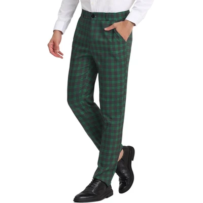 Lars Amadeus Men's Plaid Regular Fit Formal Business Dress Pants 10 Lars Amadeus Men's Plaid Regular Fit Formal Business Dress Pants - Image 8