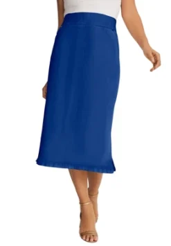 Jessica London Women’s Plus Size Comfort Waist Midi Skirt -Best Clothing Store GUEST 447b7d89 3457 4838 9753 27df89ed2e44