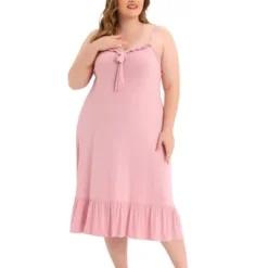 Agnes Orinda Women's Plus Size Nightgown Ruffle Hem Comfy Adjustable Strap Sleepdress -Best Clothing Store GUEST 4543c798 02f9 449a aabd ad4ba663e8eb