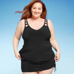 Women's UPF 50 Cut Out Strap Tankini Top - Aqua Green® -Best Clothing Store GUEST 45997d41 fb13 4778 a333 cbbfb9d4084a