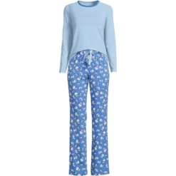 Lands' End Women's Tall Knit Pajama Set Long Sleeve T-Shirt And Pants -Best Clothing Store GUEST 469b1cfd 3ce4 4b48 a09c c92a65e23837
