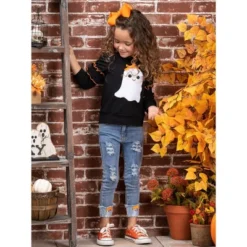 Girls Looking Good, Ghoul Pullover & Cuffed Jeans Set - Mia Belle Girls -Best Clothing Store GUEST 46f2b1ee d638 4a1e 9f2e 60ff226a193d