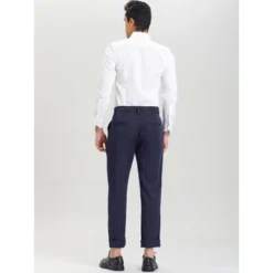 Lars Amadeus Men's Stripe Dress Pants Straight Fit Vertical Stripe Formal Pants Business Trousers -Best Clothing Store GUEST 47202115 3712 4b73 8cb9 870238db1d9d