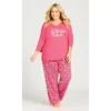 Women's Plus Size Cold Outside Sleep Top - Pink | AVENUE -Best Clothing Store GUEST 4767ed0a 83f0 4bb7 ad58 0c4f231b53b3