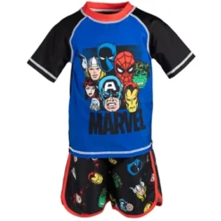 Marvel Avengers Iron Man Black Panther Thor Rash Guard And Swim Trunks Outfit Set Toddler -Best Clothing Store GUEST 47e43d31 60f3 4ec6 9569 fc8a97349b56