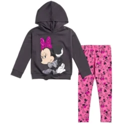 Disney Minnie Mouse Girls Sequin Pullover Fleece Hoodie Leggings Outfit Set Toddler To Big Kid -Best Clothing Store GUEST 48643942 bdd9 42b9 8ac6 dd9204f22284