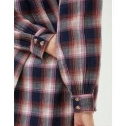 FatFace Womens Billie Longline Check Shirt -Best Clothing Store GUEST 48cc313d ff38 47ac a00e 7323d4b34a7f