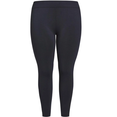 Women's Plus Size Pima High Rise Legging Navy - Average | AVENUE LEISURE 4 Women's Plus Size Pima High Rise Legging Navy - Average | AVENUE LEISURE - Image 2