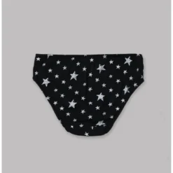 Nubies Essentials Girls' 5pk Heart And Star Print Underwear - Black/White