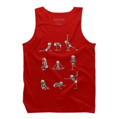 Men's Design By Humans Skeleton Yoga By Huebucket Tank Top -Best Clothing Store GUEST 49401c0e 858b 4ad0 bf68 8e4e31a59ac3