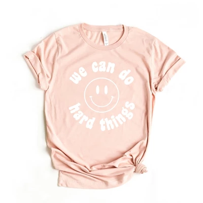 Simply Sage Market Women's We Can Do Hard Things Smiley Face Short Sleeve Graphic Tee 5 Simply Sage Market Women's We Can Do Hard Things Smiley Face Short Sleeve Graphic Tee - Image 3