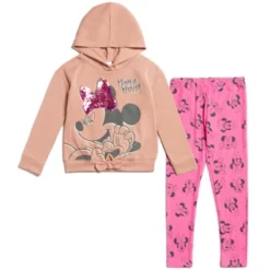 Disney Minnie Mouse Girls Sequin Pullover Fleece Hoodie Leggings Outfit Set Toddler To Big Kid -Best Clothing Store GUEST 49c8849e a909 4832 942d 7fc24f99cd15