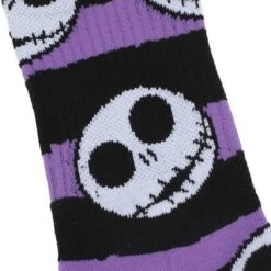 Nightmare Before Christmas Jack Skellington AOP Adult Black & Purple Striped Athletic Crew Socks 5 Nightmare Before Christmas Jack Skellington AOP Adult Black & Purple Striped Athletic Crew Socks -Best Clothing Store GUEST 4a6d42db 2e61 4f5b 9515 bd55bcbe2151
