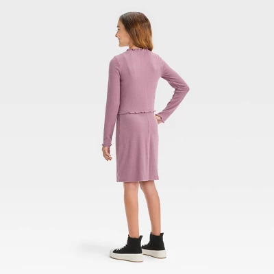 Girls' Knit Cardigan & Dress Set - Art Class™ 5 Girls' Knit Cardigan & Dress Set - Art Class™ - Image 3