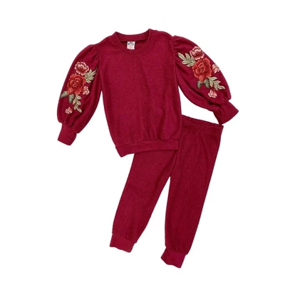 Girls Be Bold Floral Jogger Set - Mia Belle Girls 3 Girls Be Bold Floral Jogger Set - Mia Belle Girls