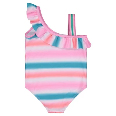 Andy & Evan Kids One-Shoulder Swimsuit Pink, Size 7 4 Andy & Evan Kids One-Shoulder Swimsuit Pink, Size 7 - Image 2